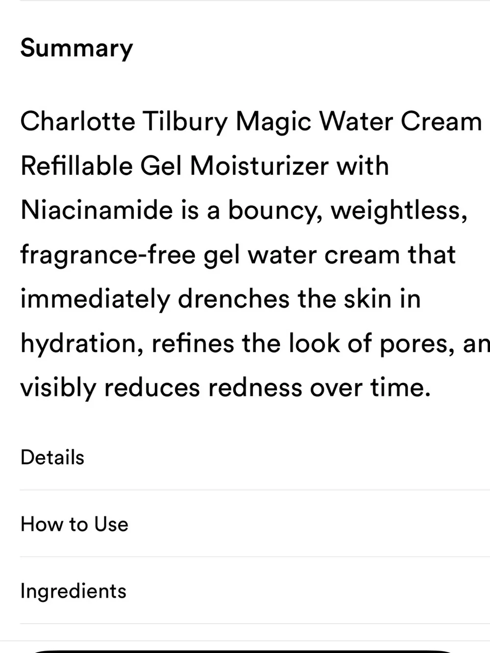 Charlotte's Magic Water Cream Moisturize 15ml